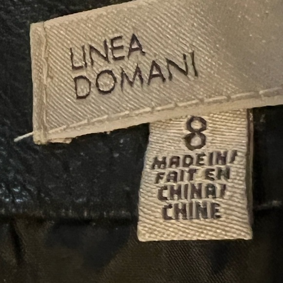 Linea Domani Leather Skirt 8 - Picture 4 of 9